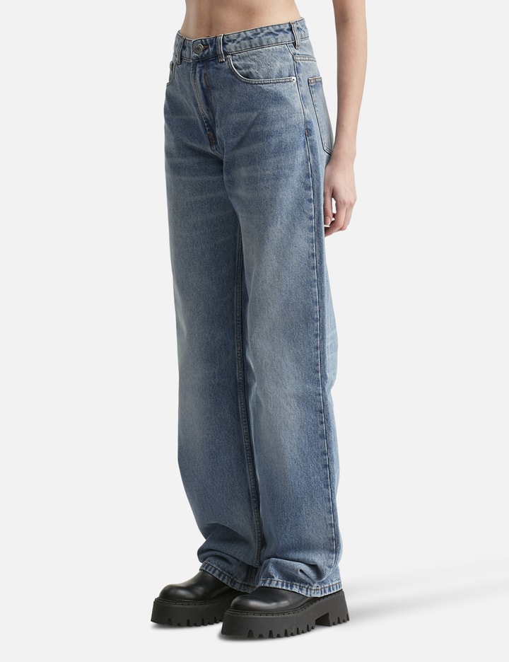 Blue Cotton Large Fit Jeans Placeholder Image