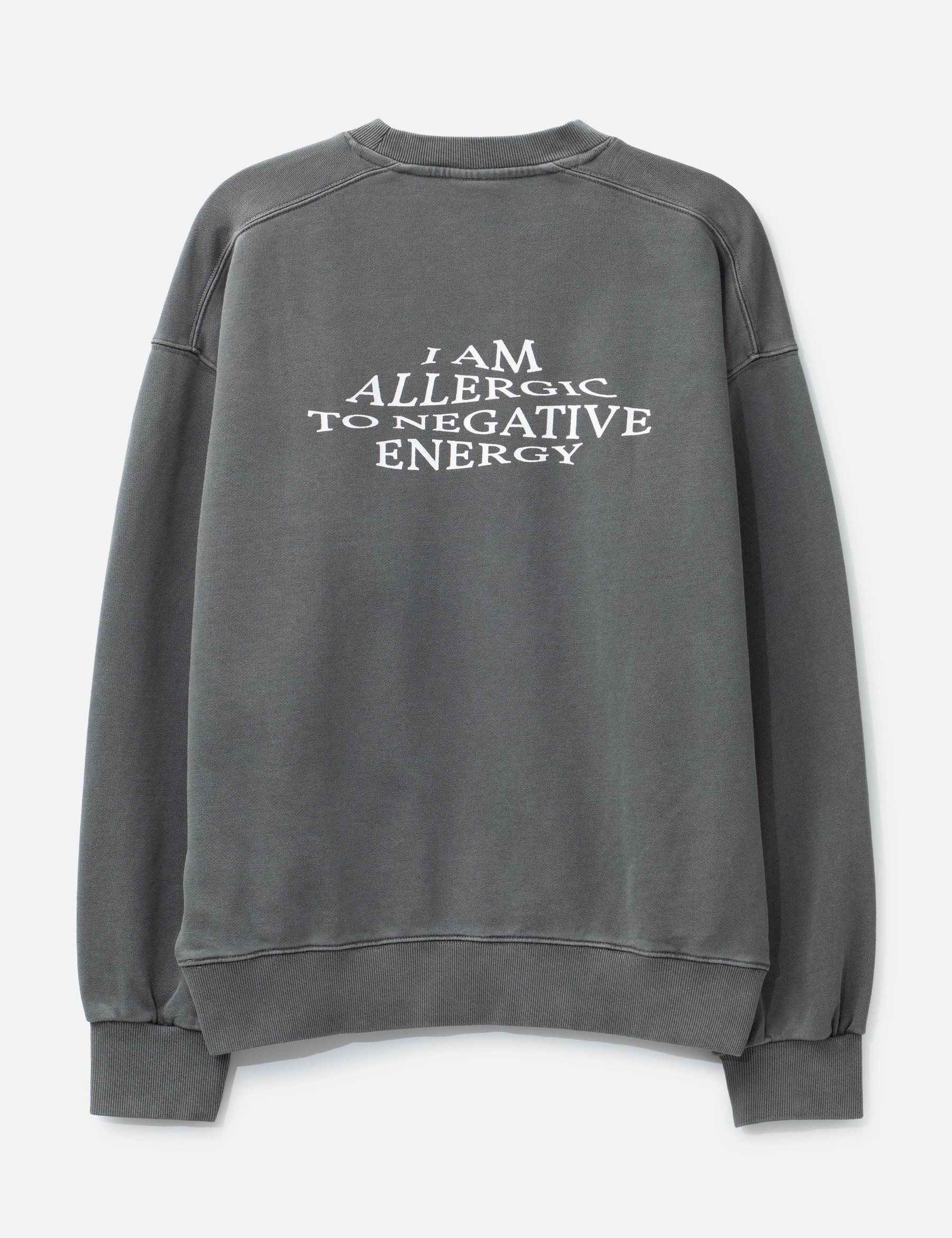 "Allergic To Negativity Grey Washed" Crewneck view 16
