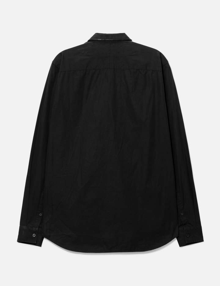 Shop Givenchy Zip Collar Shirt In Black