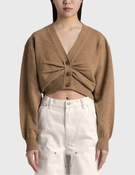 T By Alexander Wang V Neck Cropped Cardigan