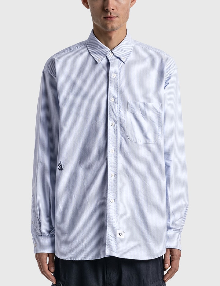 Oxford Whale and Ship Embroidered Shirt