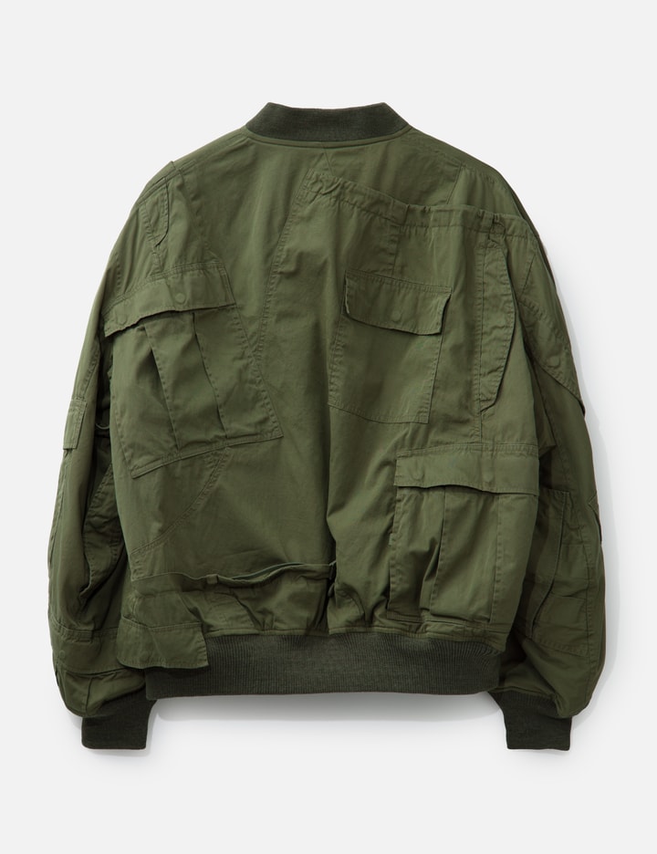 Junya Watanabe Man x Rebuild By Needles Cotton Nylon Oxford Reversible Bomber Jacket Placeholder Image