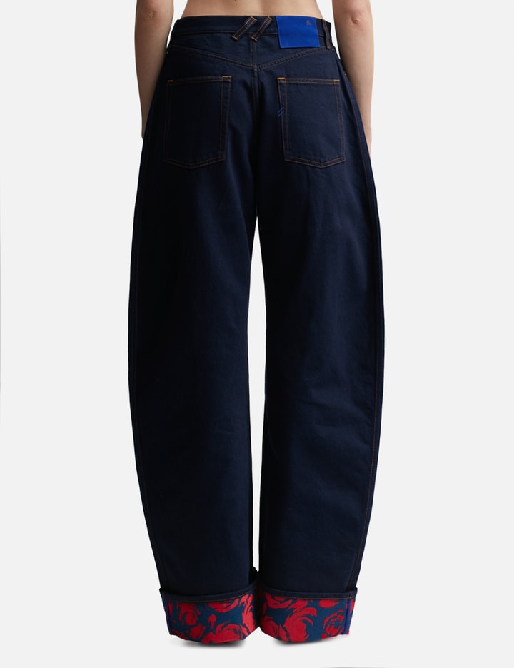 Shop Burberry Relaxed Fit Heavyweight Denim Jeans In Blue