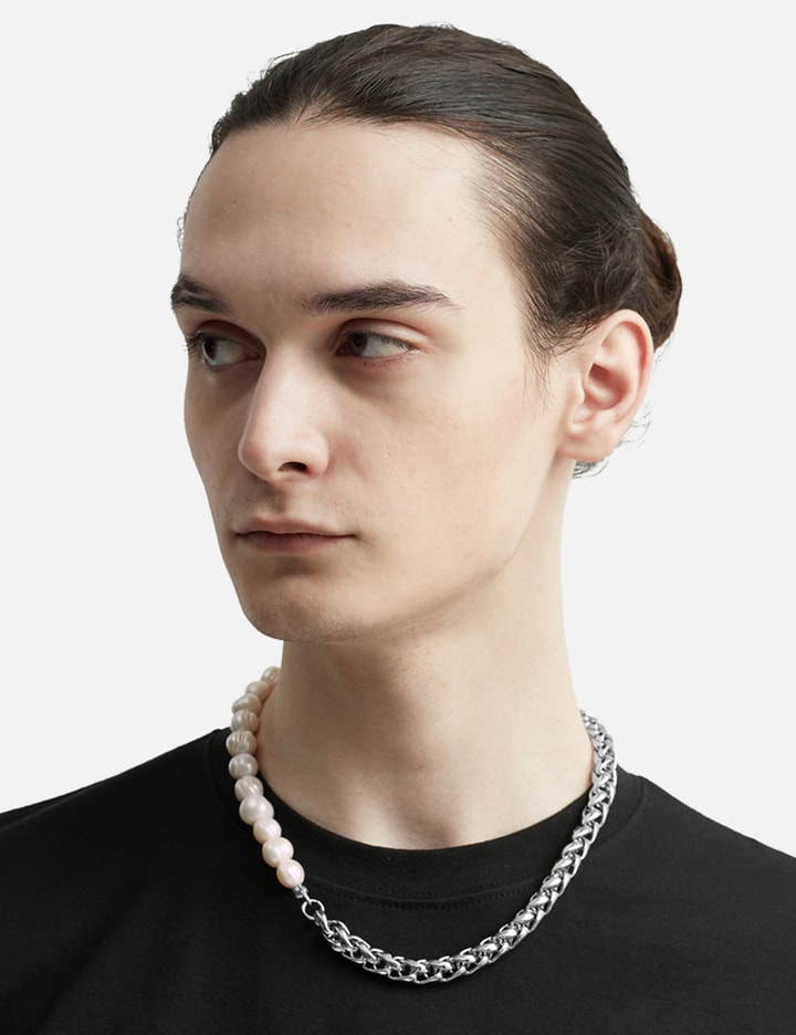 Unisex Round Chain Pearl Necklace Placeholder Image