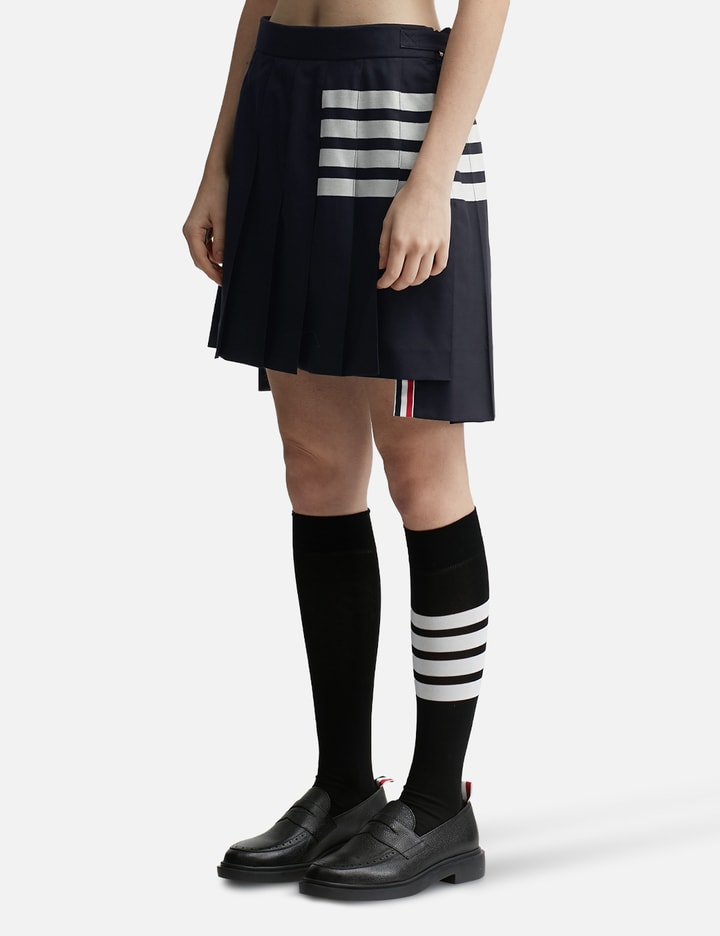 Plain Weave 4 Bar Pleated Mini Skirt Placeholder Image