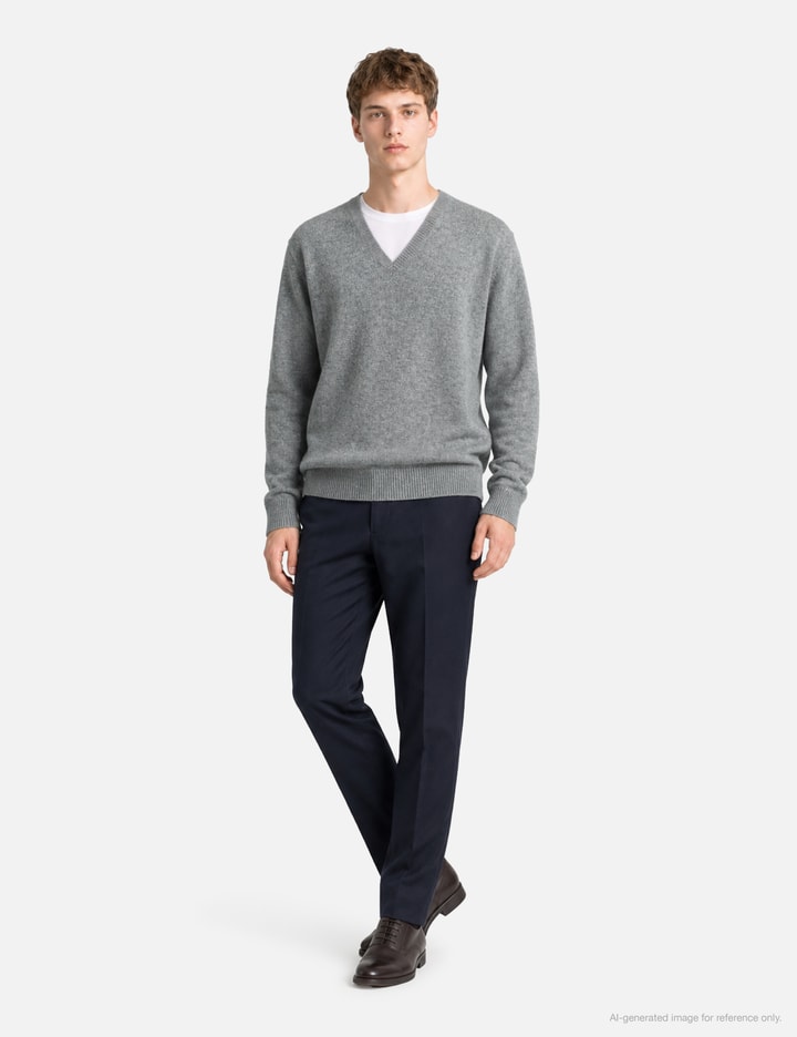 Moondal 15 Deep V-Neck Knit In Gray