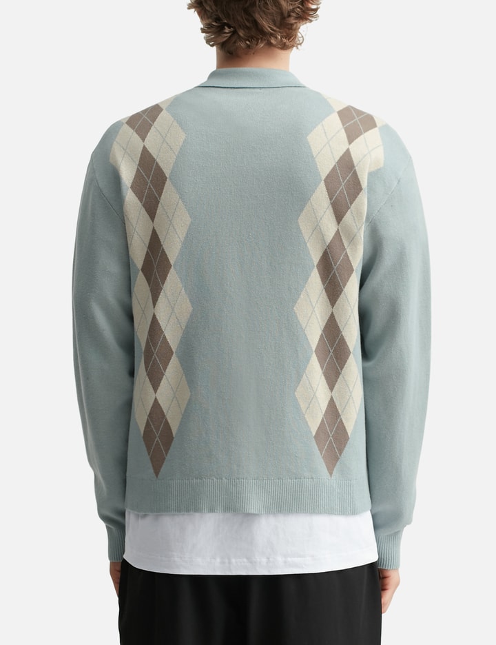 Wright Knitted Long Sleeve Polo Sweater Placeholder Image