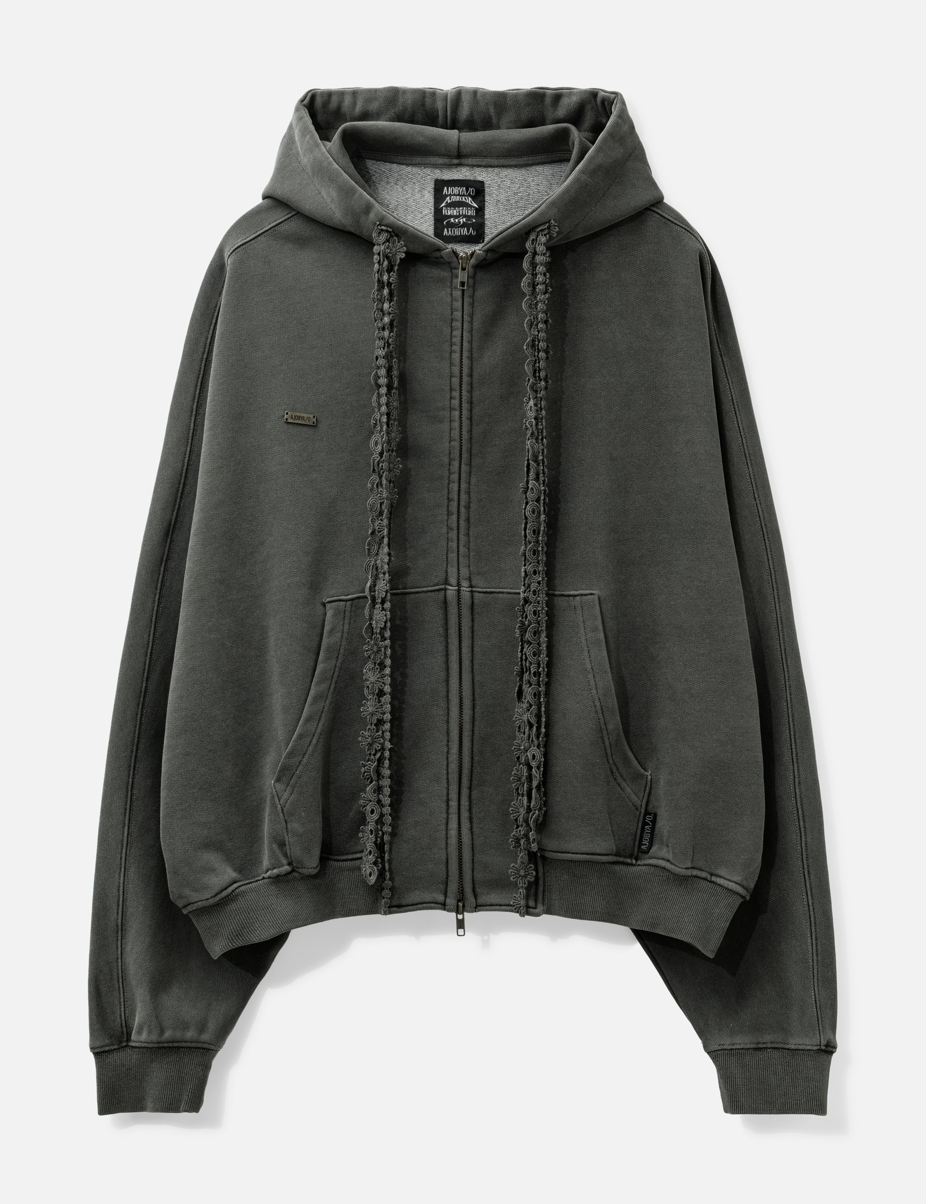 Laced Multi-Drawstring Zip-Up Hoodie view 16