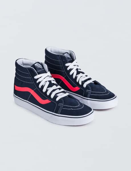 HOT Neon Vans Sk8 Hi Leather Blue Vans Sk8-Hi Reissue HBX