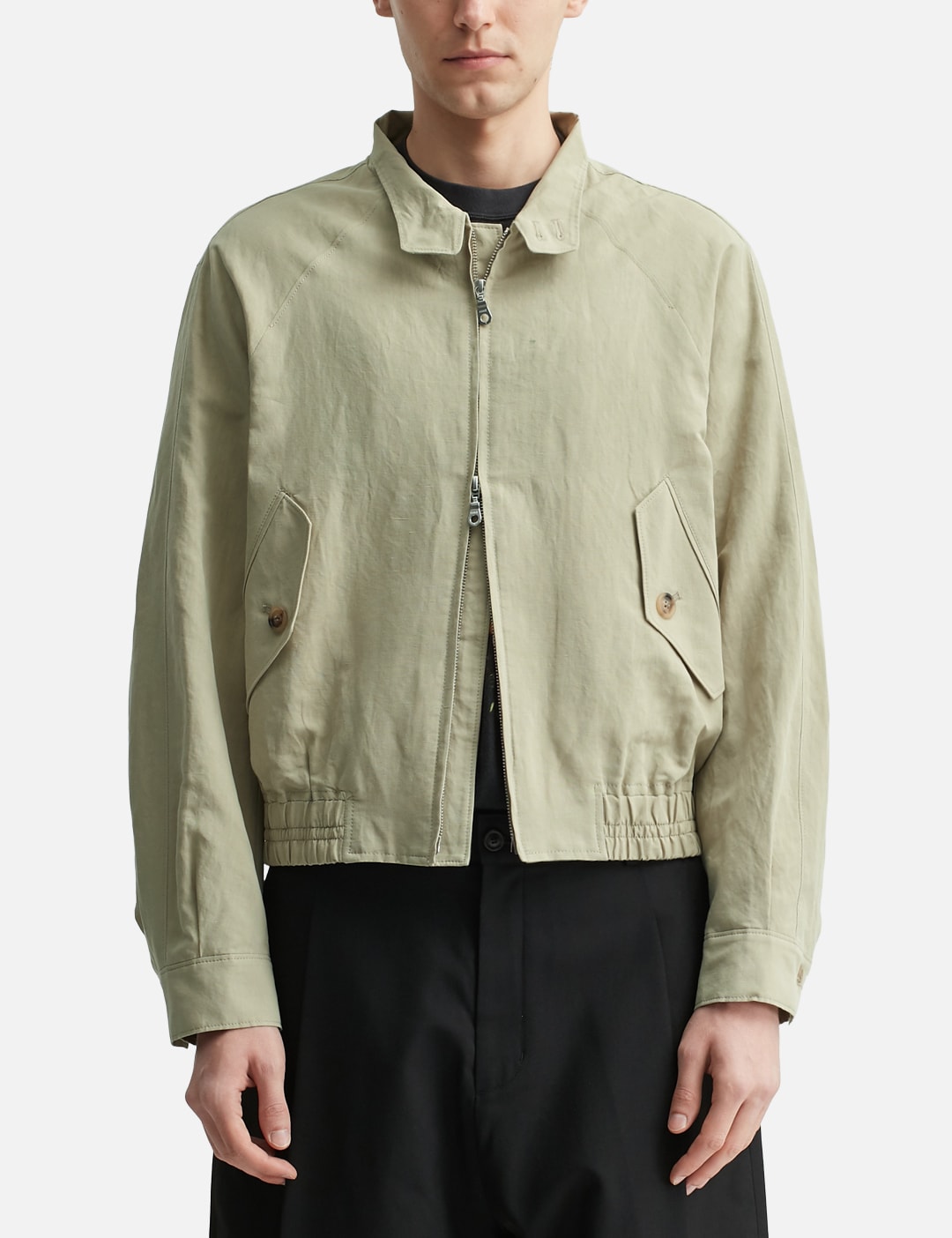 Linen Blend Harrington Jacket view 18