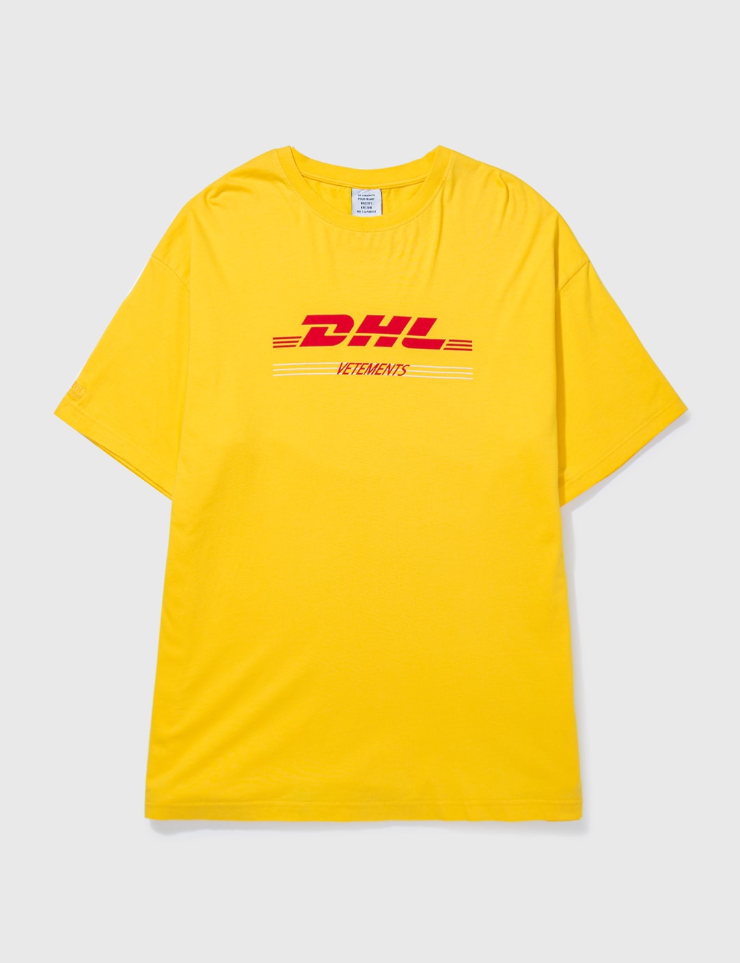 Vetements - VETEMENTS DHL DOUBLE LAYERED T-SHIRT | - Globally Curated Fashion and Lifestyle by Hypebeast