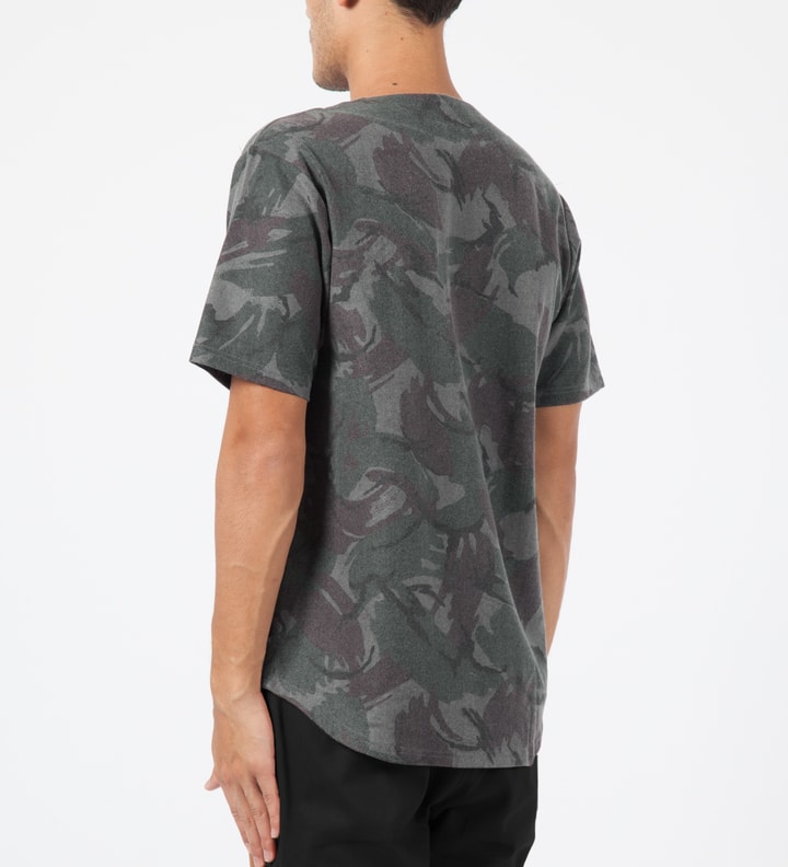 Blue Camo Lux Wool Baseball Shirt Placeholder Image