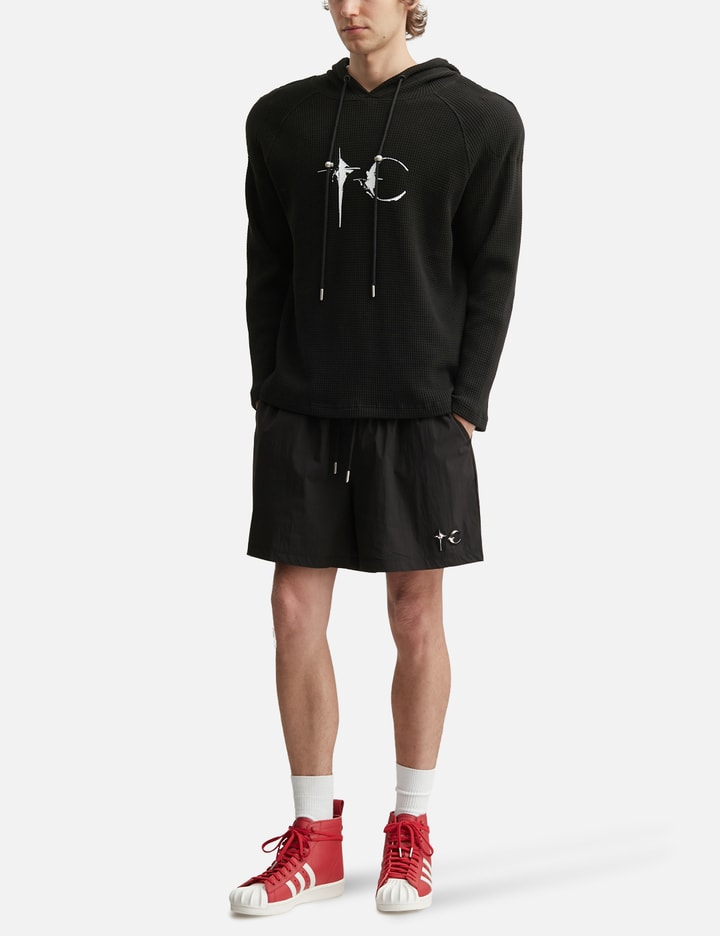 THUG CLUB Bulk Shoulder Waffle Hoodie