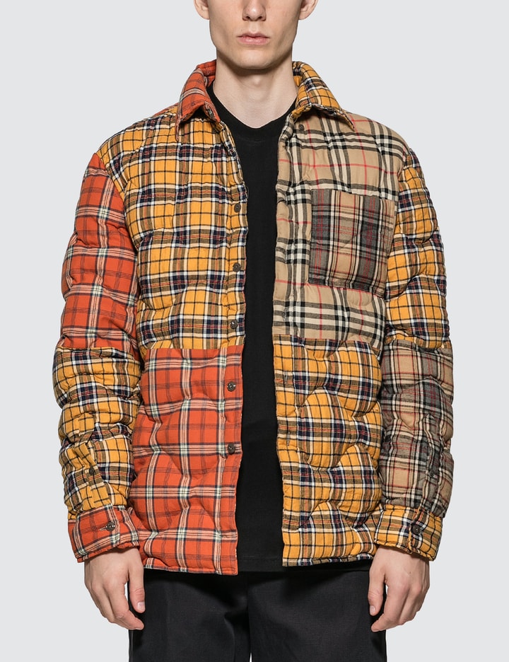 Burberry - Contrast Check Cotton Flannel Puffer Overshirt | HBX - Globally  Curated Fashion and Lifestyle by Hypebeast
