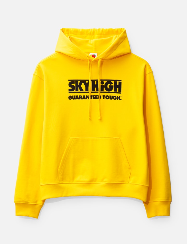 Shop Sky High Farm Workwear Construction Graphic Logo Hoodie In Yellow