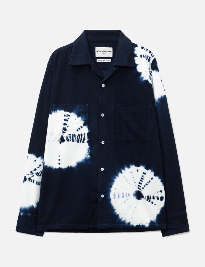 NÒMARHYTHM TEXTILE Hand Dye "Shibori" Flannel Shirt