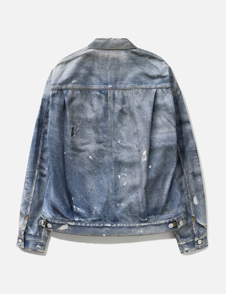 ジュンヤ ワタナベ マン Junya Watanabe MAN X New Manual Cotton Nylon Twill Transfer Printed Trucker Jacket