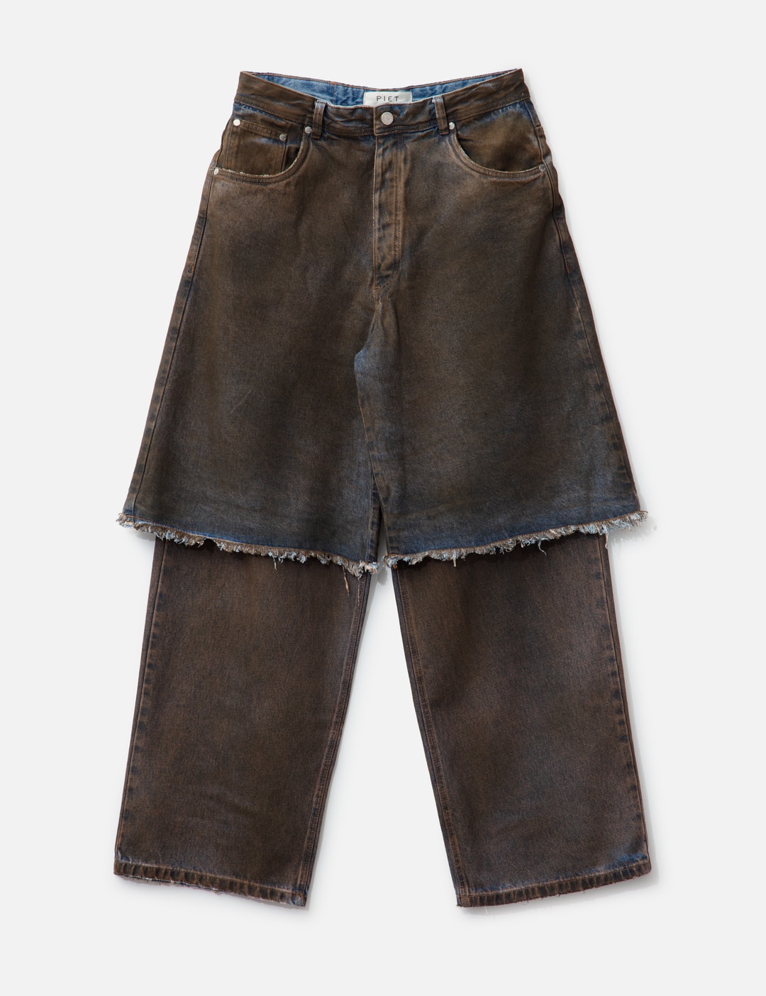 Overlayed Denim Trousers view 8