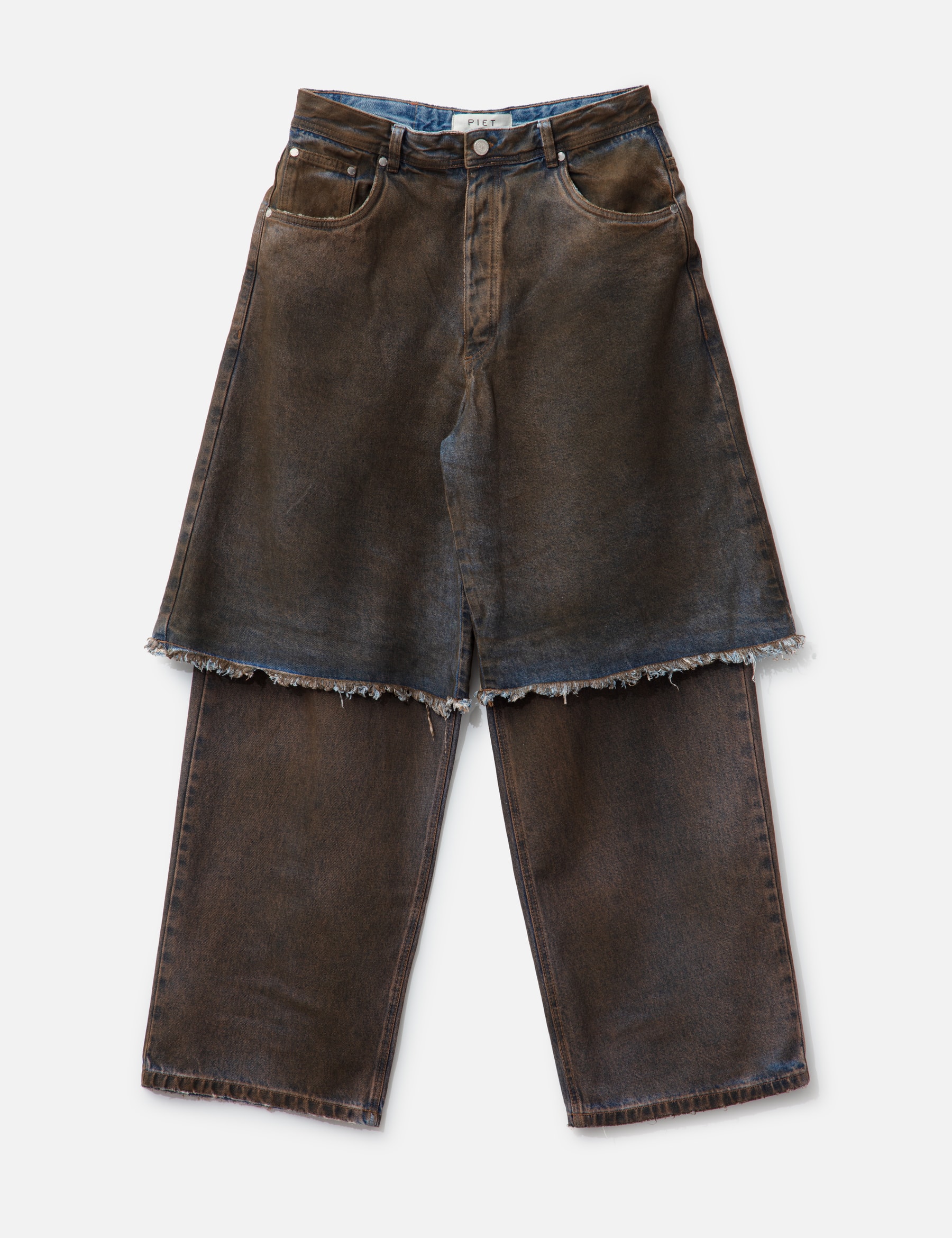 Overlayed Denim Trousers view 19