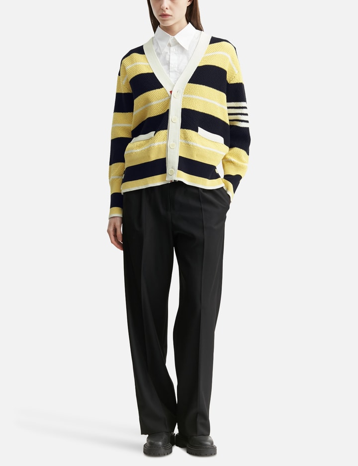 Thom Browne Seed Stitch 4-Bar Cardigan