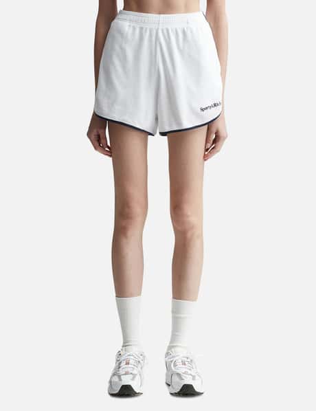 Sporty & Rich Serif Logo Terry Shorts