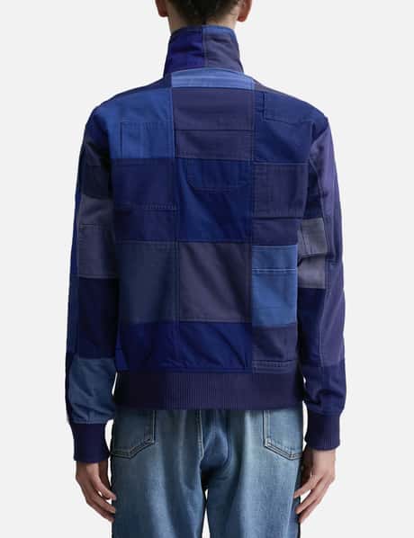 GREG LAUREN Blue Stitchwork Track Jacket HBX