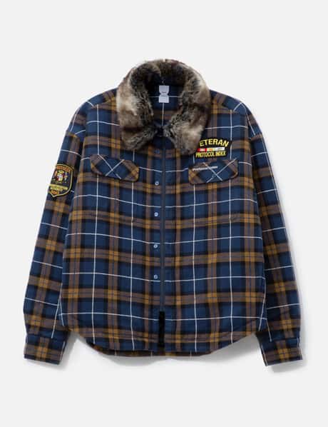 Fur Flannel Shirts Jacket view 10