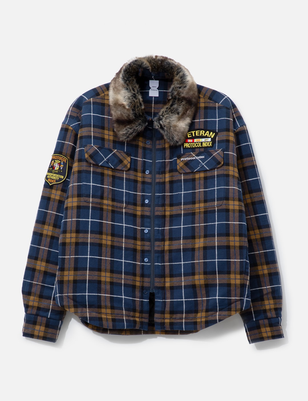 Fur Flannel Shirts Jacket view 11