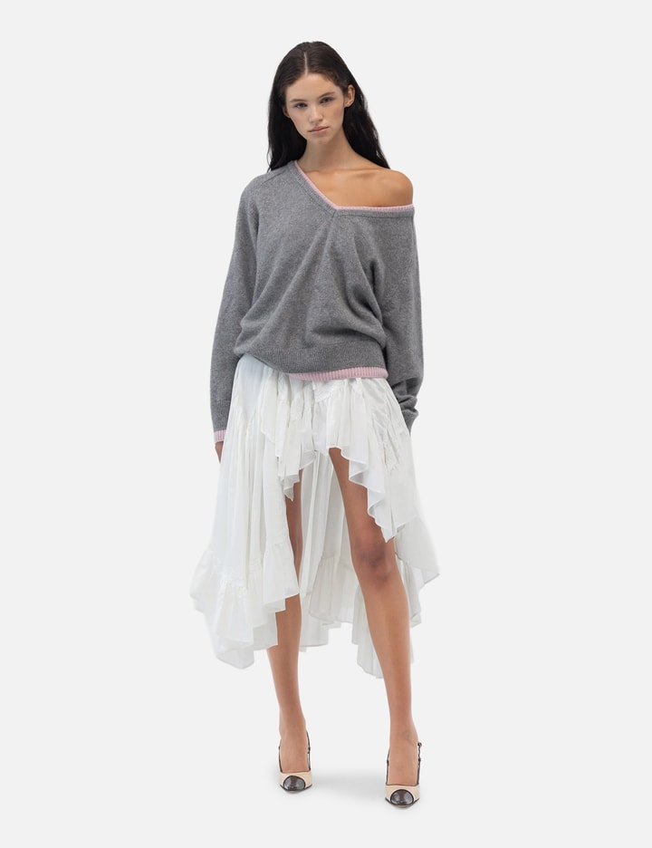 Glowny Raccoon Hazy Layered V-Neck Knit