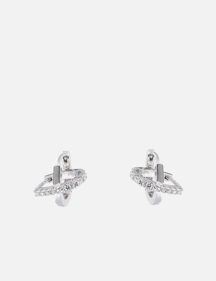 MIDNIGHTFACTORY Dual-Hoops Tangled Two-Way Earrings