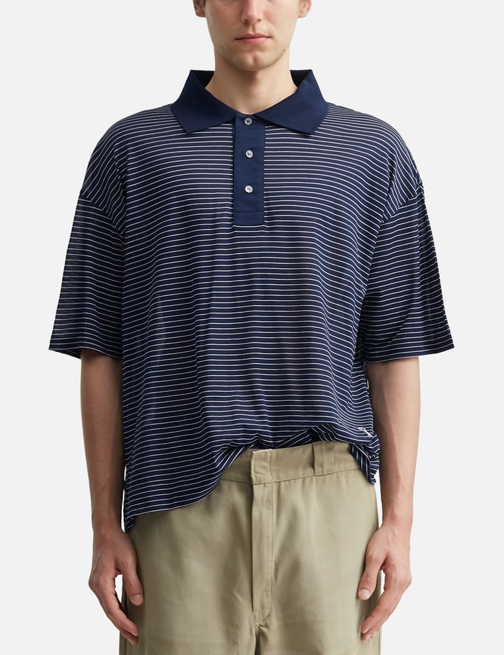 Ami Cotton Striped Ami De Coeur Polo