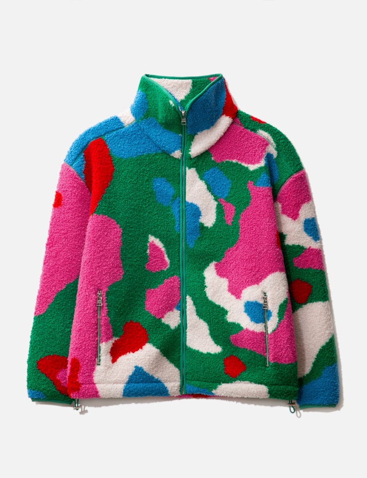 Jw Anderson Graphic Fleece Jacket In Multicolor