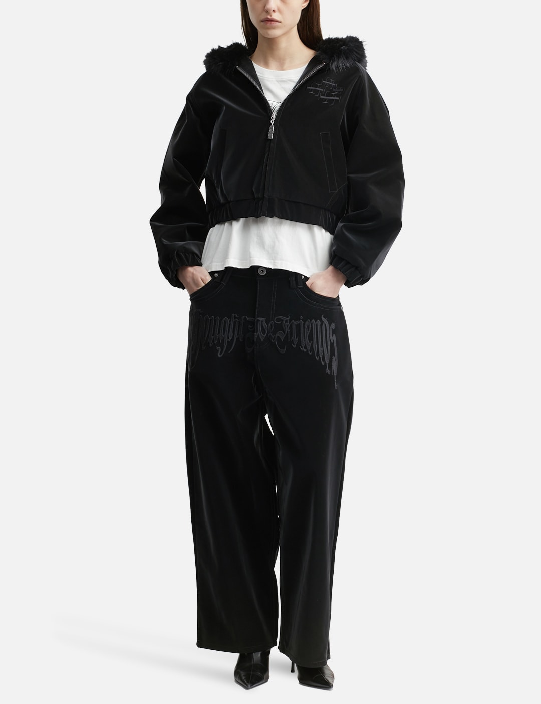 "Stephen" Black Baggy Pants view 15