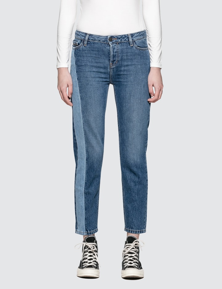 Straight Ankle Jeans With Dark Vert Placeholder Image