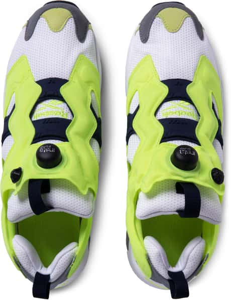 Reebok - White/Neon Yellow/Athletic Navy/Flat Grey Instapump 