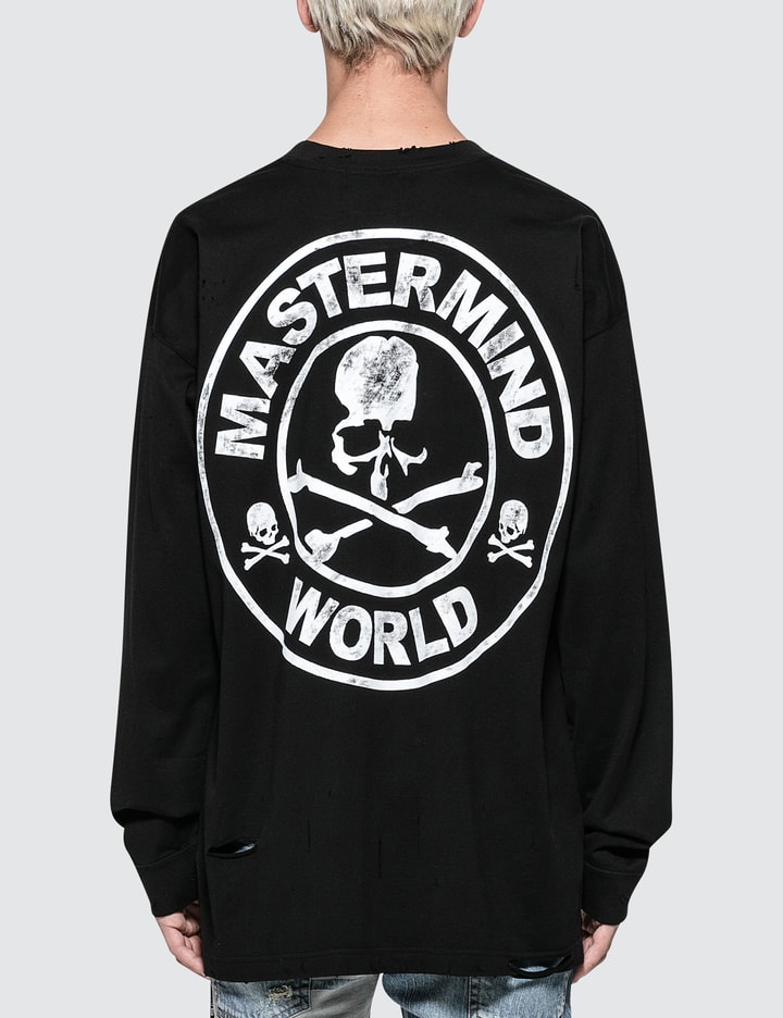 Distressed Dropped Shoulder Circle Logo L/S T-Shirt Placeholder Image