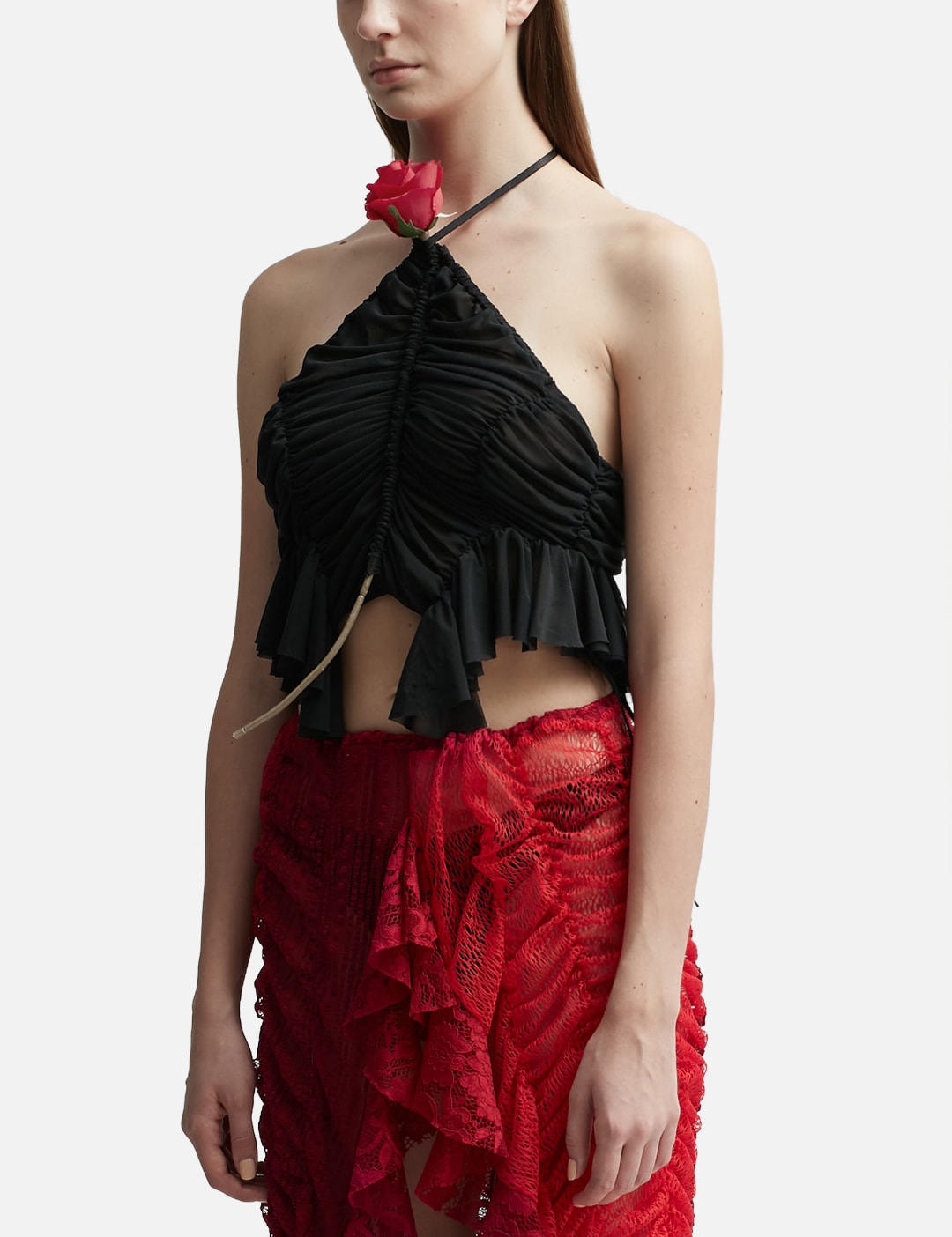 Mini Flower Ruched Tank Top view 8