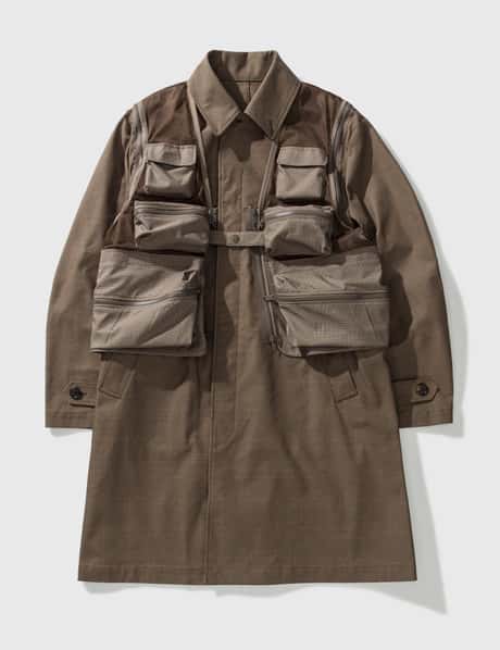 Undercover Utility Pockets Check Coat