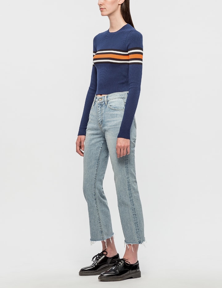 Stripe Ribbed Knit Sweater Placeholder Image