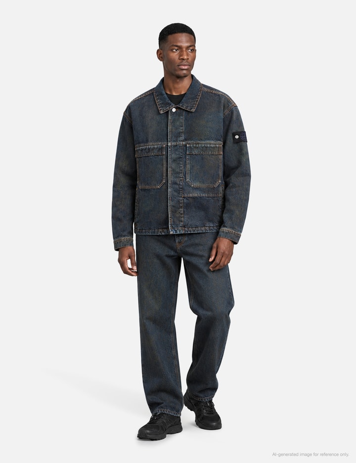 Stone Island Laser Pigment Indigo Loose Fit Denim Jeans