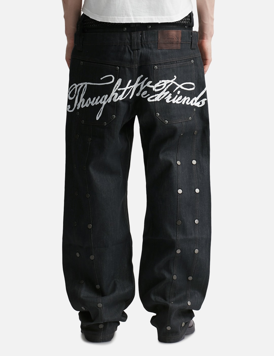 "Gideon" Double-Layered Workpants In Japanese Raw Blue Denim view 13