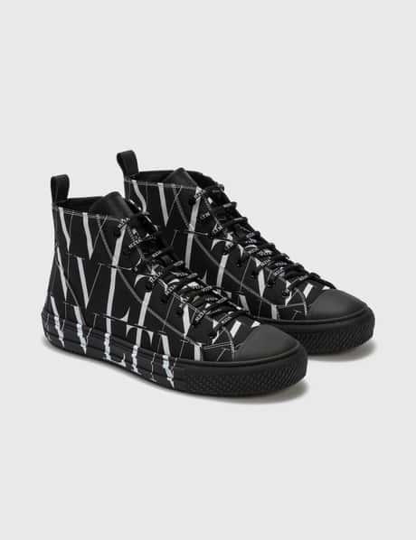 Valentino VLTN Giggies High Top Black White Valentino Garavani Vltn Times Giggies High-Top Fabric  main image 4