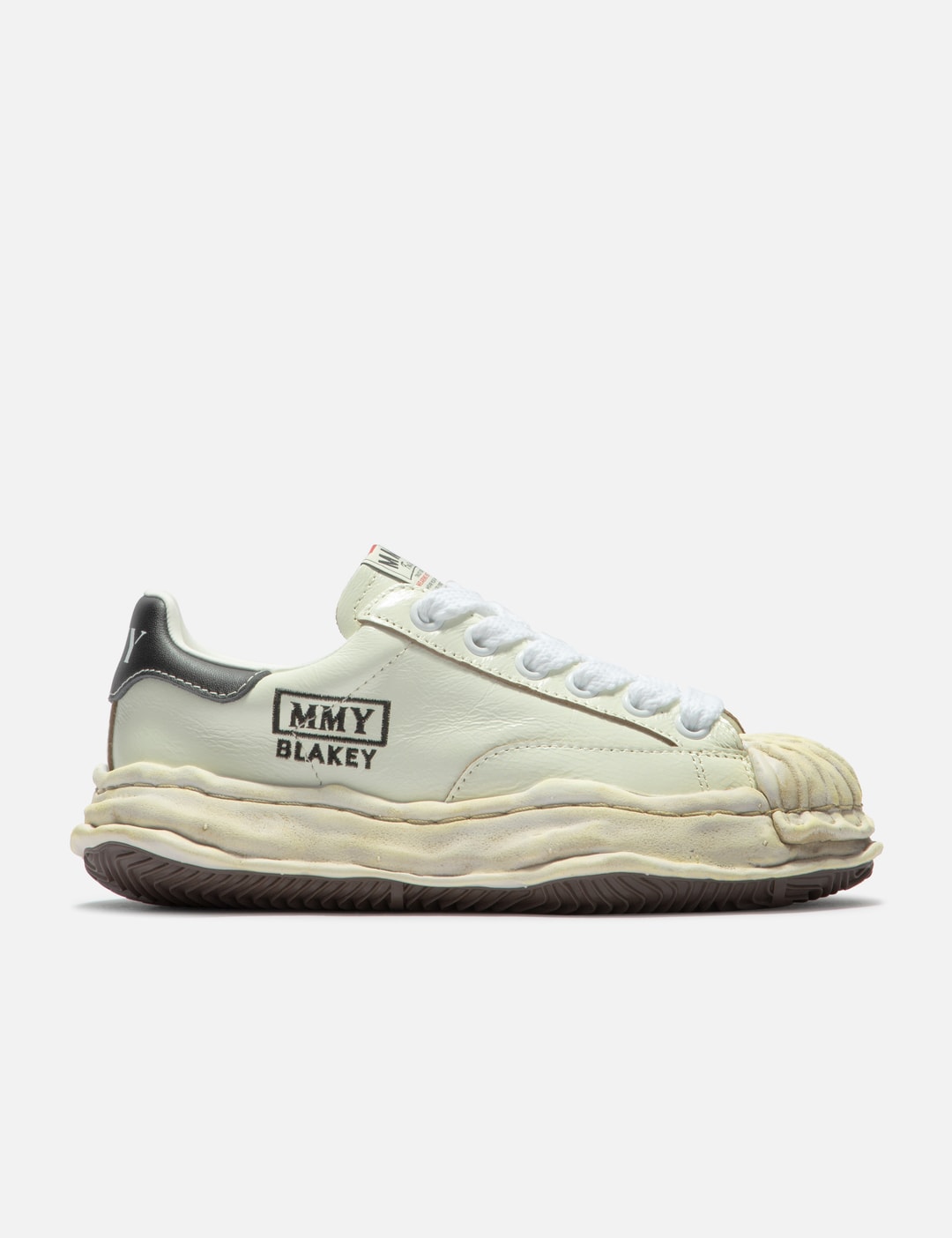 "BLAKEY" OG Sole Wrinkled Leather Low-Top Sneakers view 6