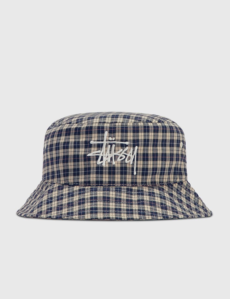 Stussy - Basic Plaid Bucket Hat | HBX 