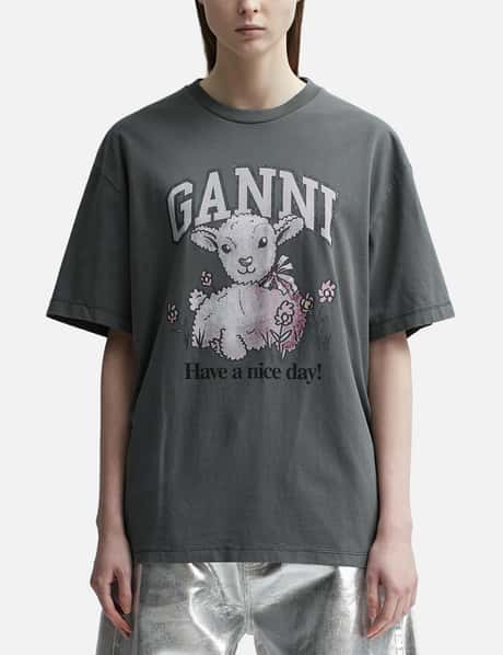 Ganni 퓨처 릴랙스 램 티셔츠