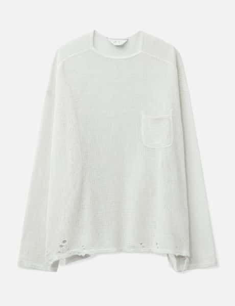 ANCELLM Dyed Mesh Long Sleeve T-shirt
