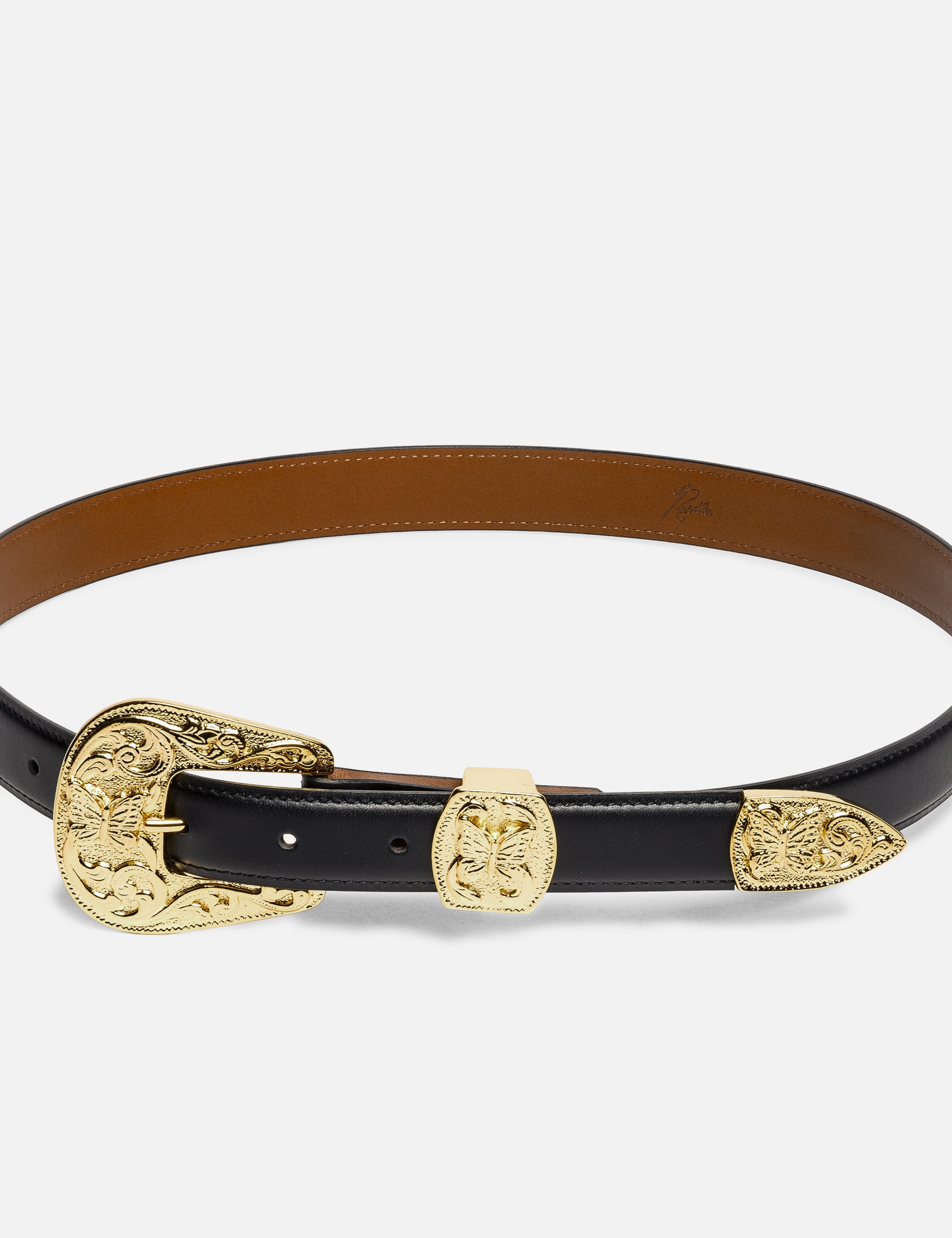 Papillon Western Tip Belt - Steer Leather view 8