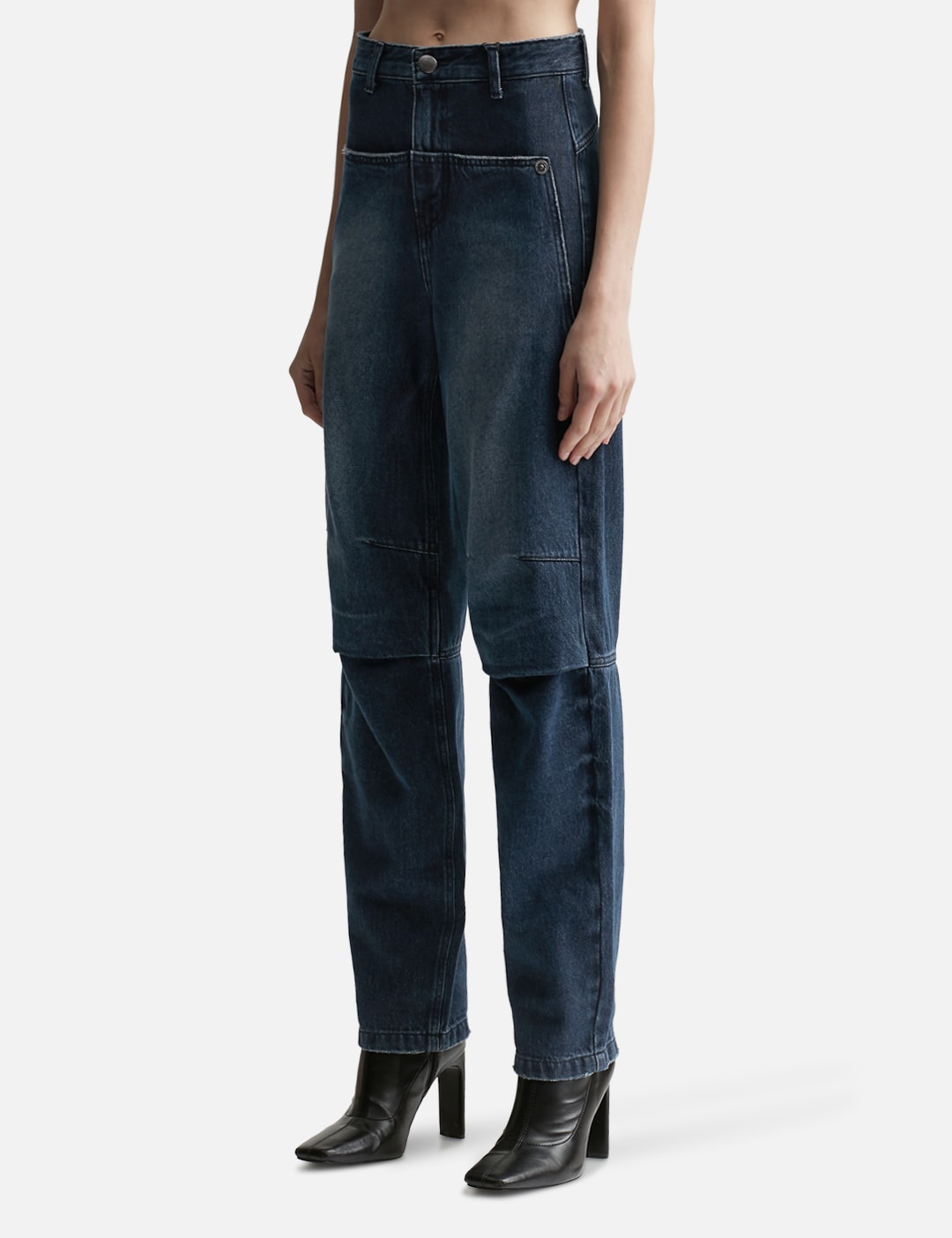 Knee Tuck Denim Pants view 8
