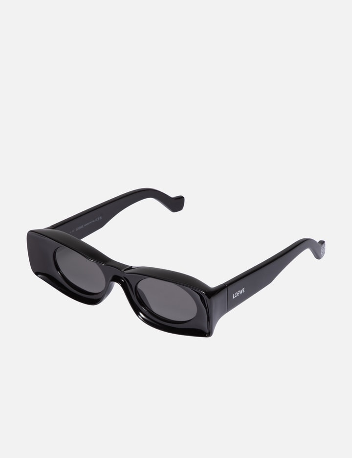 Shop Loewe Rectangular Sunglasses In Black