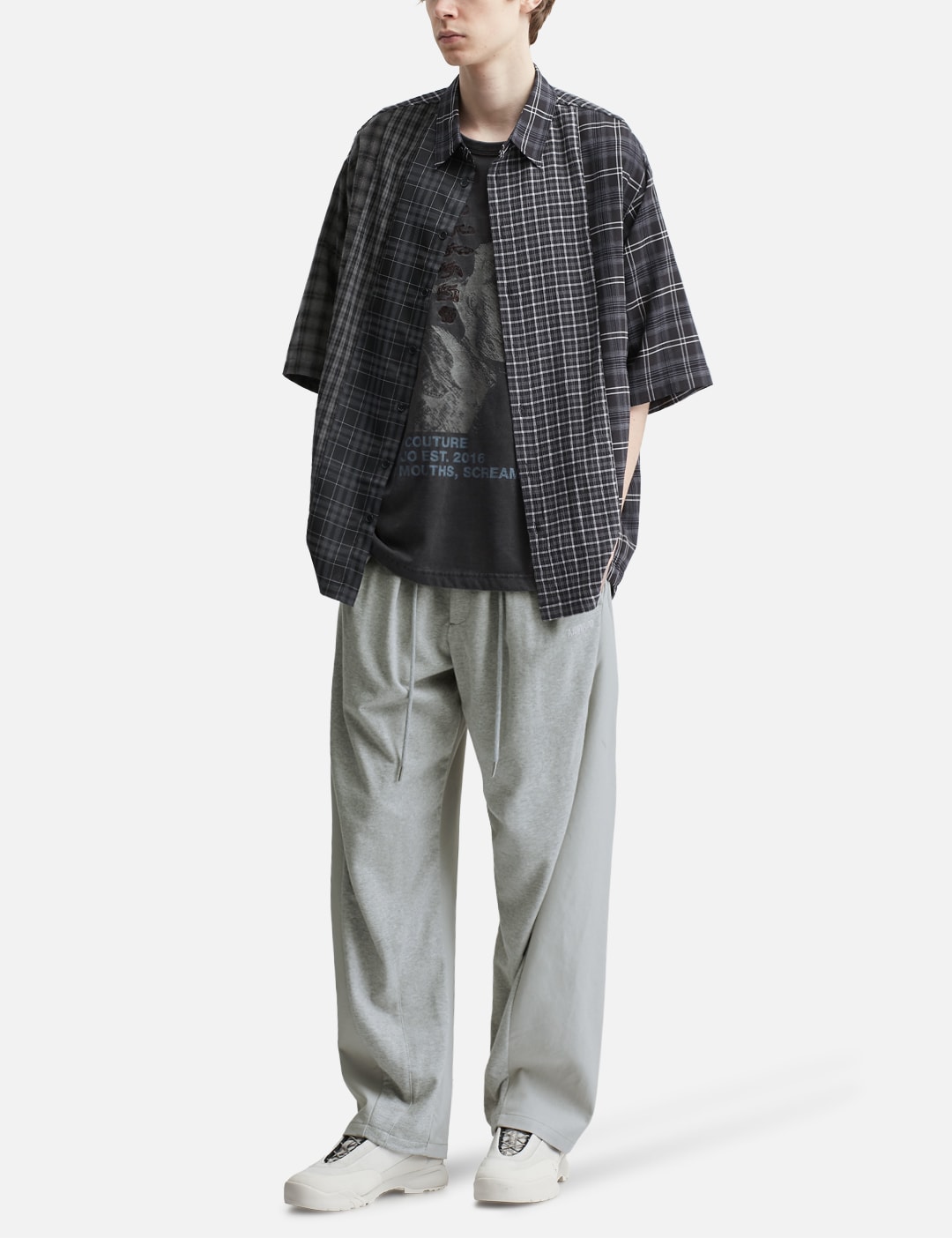 Check Mixed Short Sleeve Shirt view 15